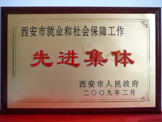 2009年2月，被西安市政府評(píng)為西安市就業(yè)和社會(huì)保障工作先進(jìn)集體